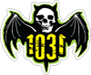 Classic Bat-5"-YL/GR/BK-sticker