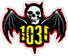 Classic Bat-5"-YL/RD/BK-sticker