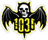Classic Bat-5"-YL/BK-sticker