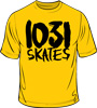 1031 'burnt' tee - yellow tee