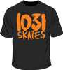 1031 'burnt' tee - black tee-large