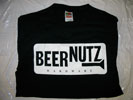 Beer Nutz -'new logo' black tee- small only