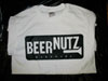 Beer Nutz -'new logo' white tee- small
