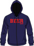 Beer City "BEER" -navy zipped hoodie (XL ONLY)