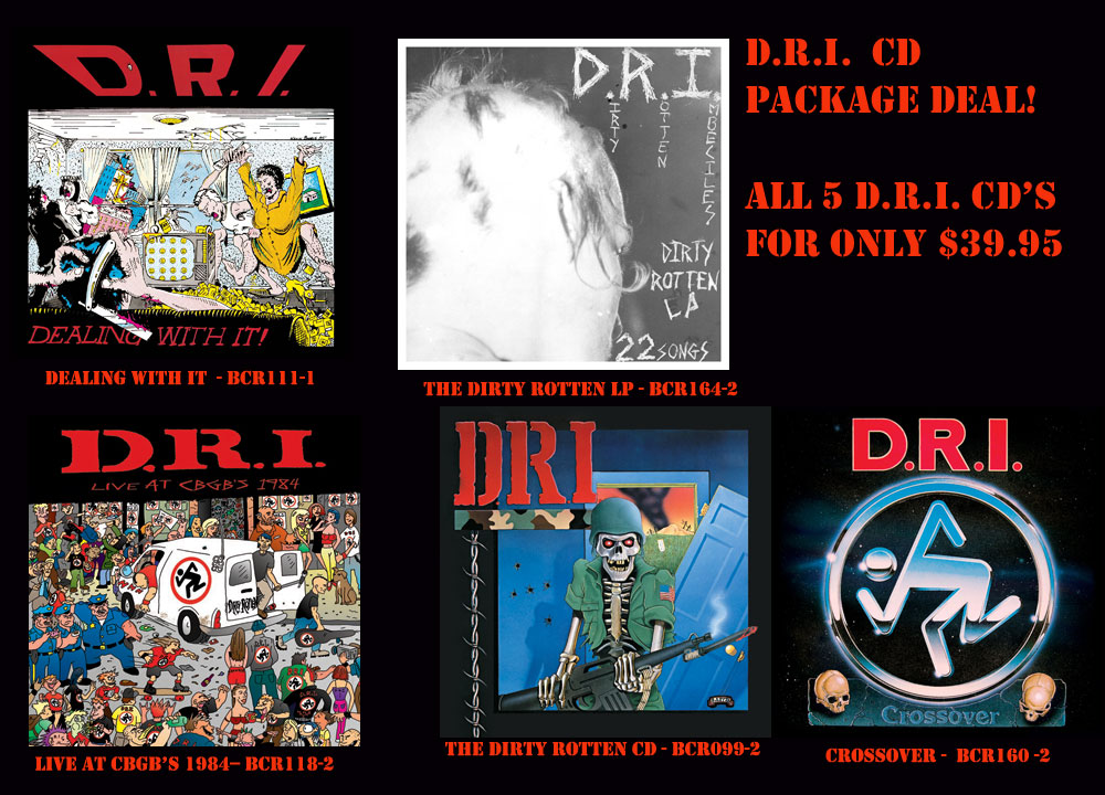 D.R.I. CD package deal!