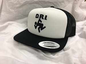 D.R.I. "skanker"  white/black 'Snapback ' - trucker hat