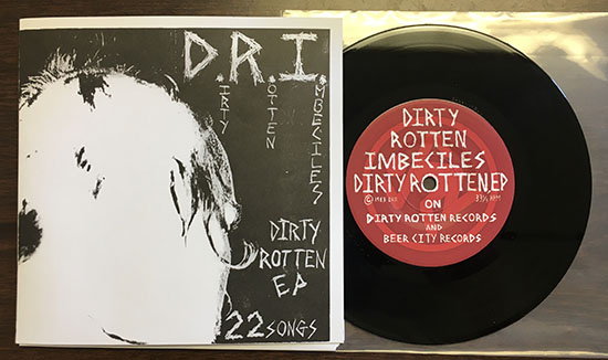 D.R.I. - "Dirty Rotten E.P."  7" - red label