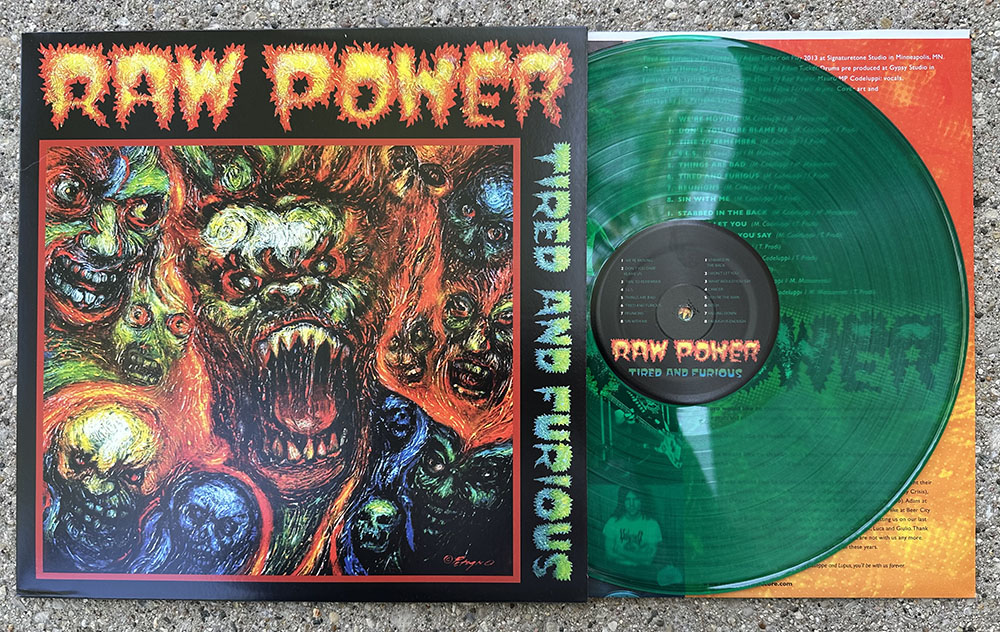 Raw Power-'Tired and Furious'  LP - translucent green