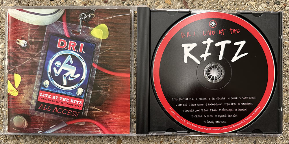 D.R.I. - "Live at the Ritz 1987" CD