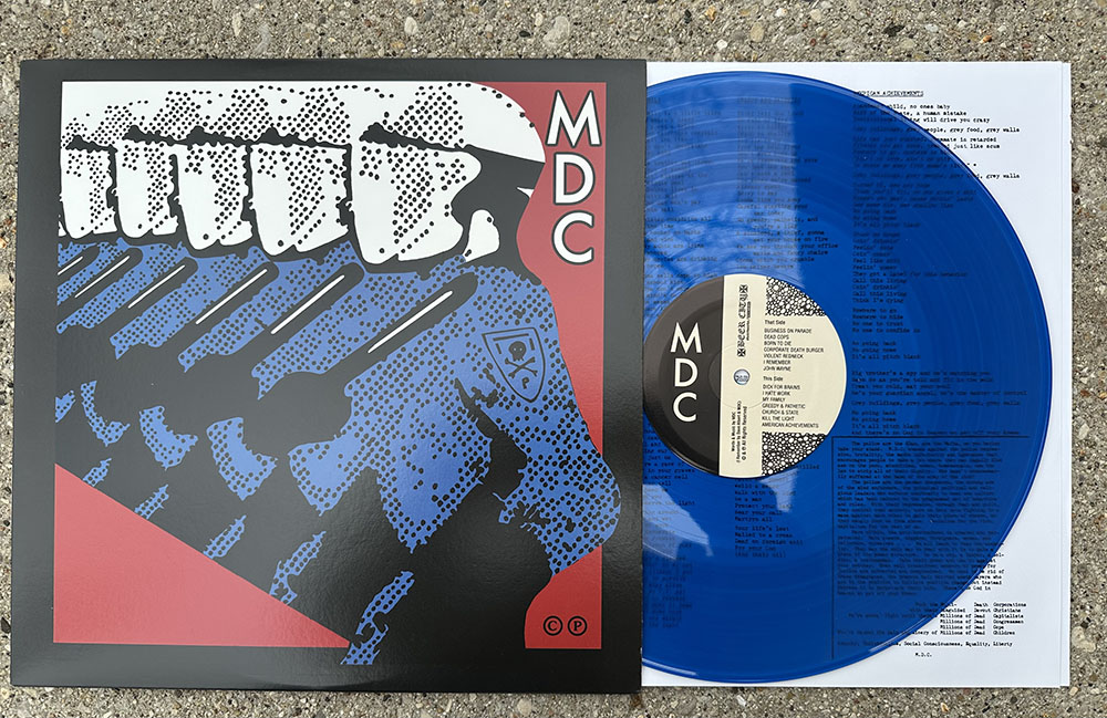 MDC - "Millions of Dead Cops - Remix" - BLUE VINYL LP