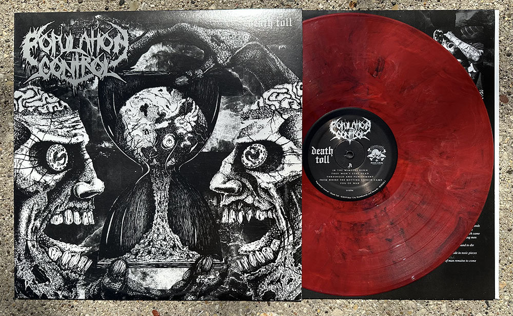 Population Control- "Death Toll" - SPLATTERED RED  -  LP