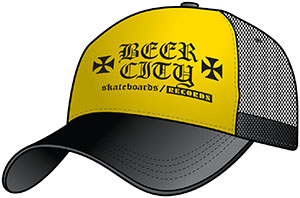 Iron Cross trucker cap - gold / black
