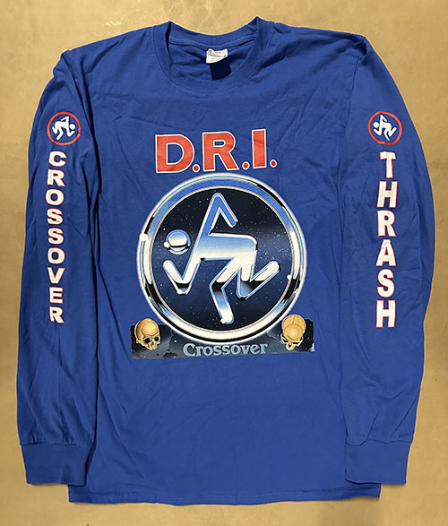 D.R.I. 'Crossover' long sleeve-  royal blue
