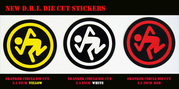 D.R.I.- 'skanker circle diecut' sticker pack
