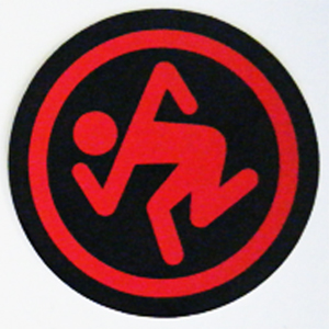 D.R.I.- 'skanker circle diecut' RED sticker