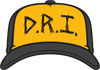 D.R.I. "scratch" yellow and black mesh hat