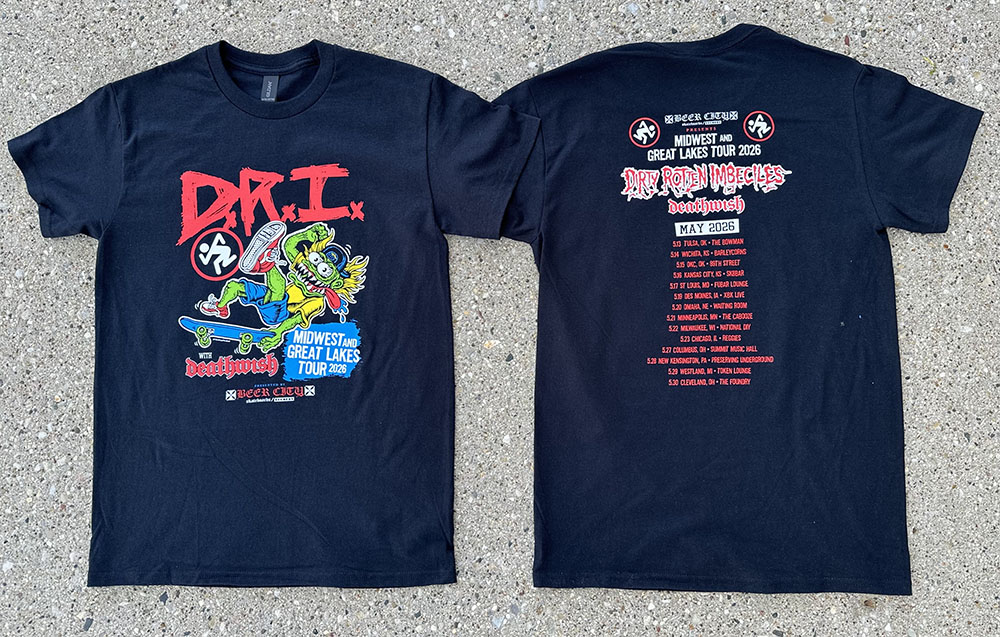 D.R.I. 'Great Lakes tour 2026' short sleeve- black