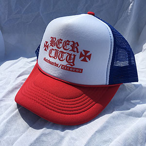 Iron Cross trucker cap - red/white/blue - red print