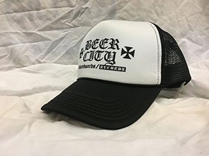 Iron Cross trucker cap - white / black