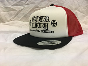 Iron Cross trucker cap - white / red / black