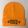 Beer City 'Iron Cross' embroidered cuff beanie - gold