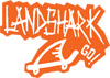 Landshark 'die cut' sticker - orange