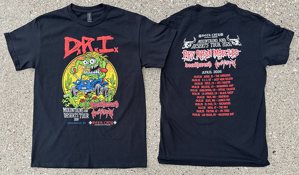 D.R.I. 'Mountains & Deserts tour 2026' short sleeve- black