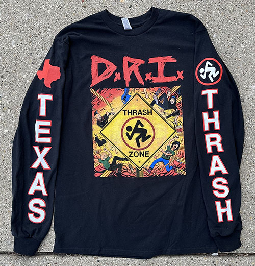 D.R.I. 'Thrashzone - Texas Thrash' long sleeve-  black
