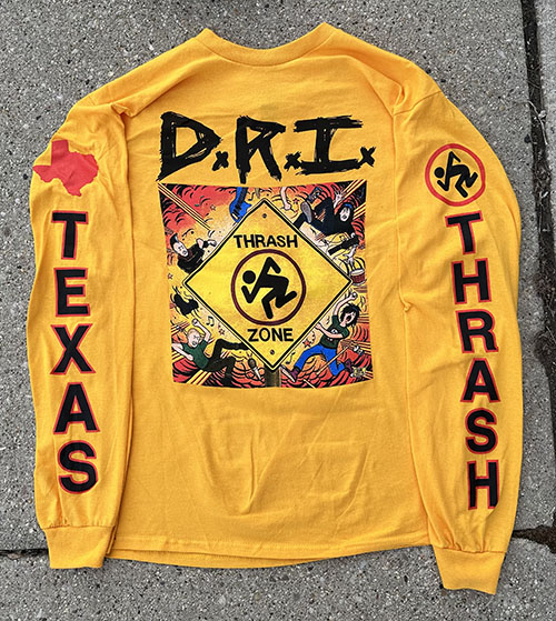 D.R.I. 'Thrashzone - Texas Thrash' long sleeve-  gold