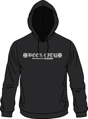 Beer City "Iron Cross" hoodie - BLACK