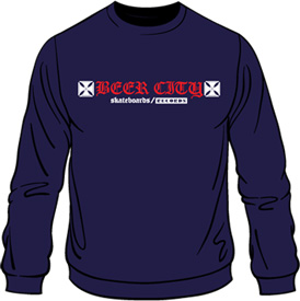 Beer City - NAVY - Iron Cross - long sleeve - (small only)